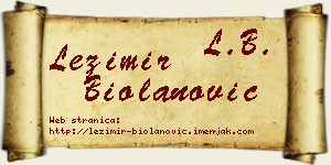 Ležimir Biolanović vizit kartica